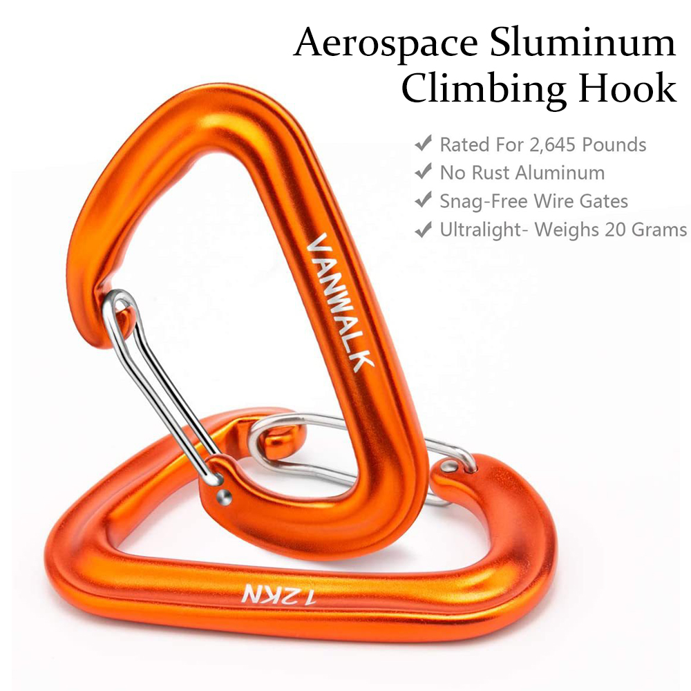 Carabiners Aluminum 12Kn Heavy Duty - Mosquetones de aluminio de alta resistencia