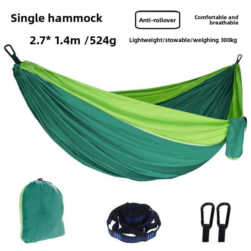 Double Hammock Portable Parachute Nylon - Hamaca Portátil para Acampar, 270*140CM, 210T,