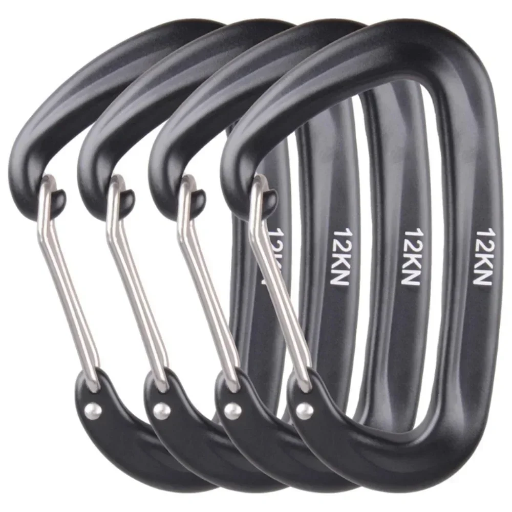 Carabiners Aluminum 12Kn Heavy Duty - Juego de 4 mosquetones de 12