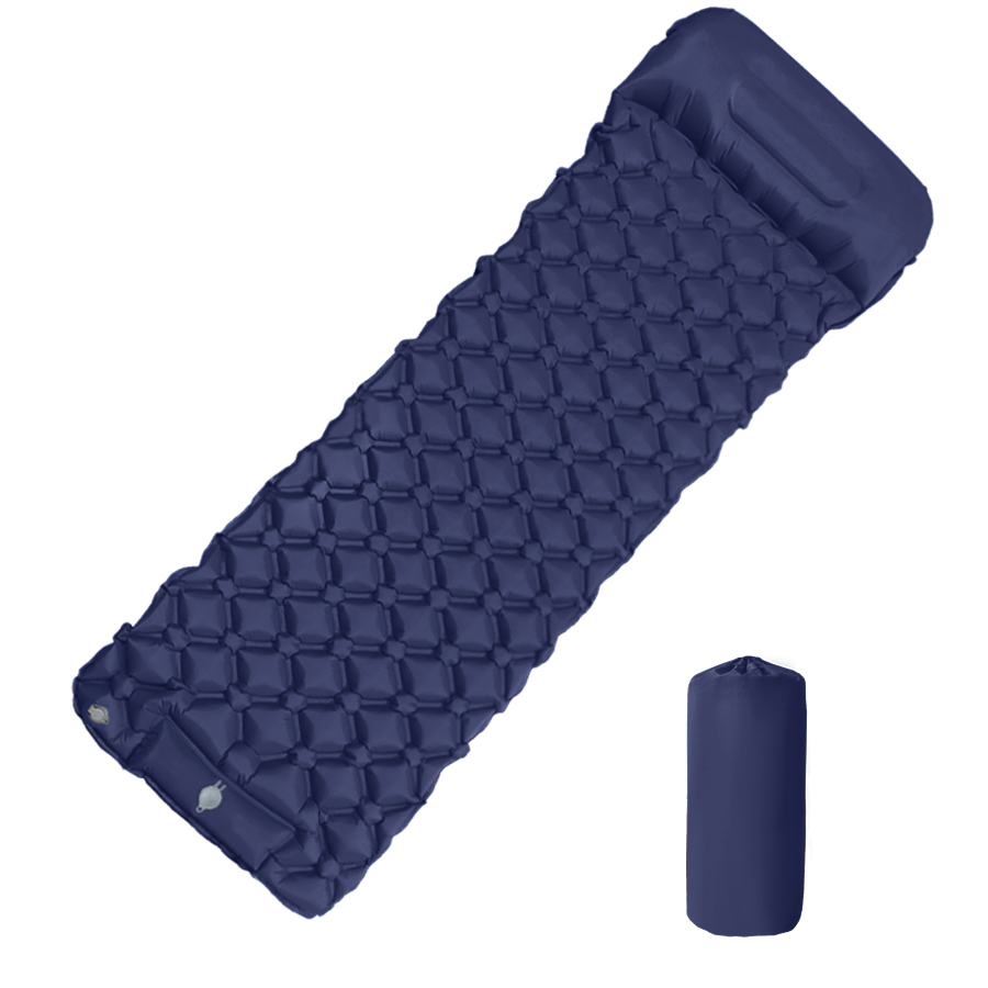 Inflatable Camping Sleeping Pad Pillow - Colchón inflable para acampar al aire