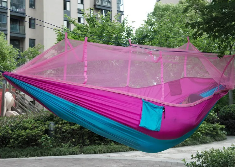 Double Hammock Portable Parachute Nylon - Hamaca doble de red de primera