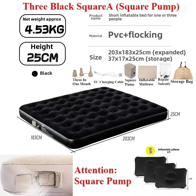 Camping Air Mattress Built In Pump - Colchón Inflable con Bomba de Aire