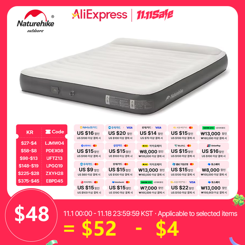Camping Air Mattress Built In Pump - Naturehike-colchón autoinflable para acampar, tienda de