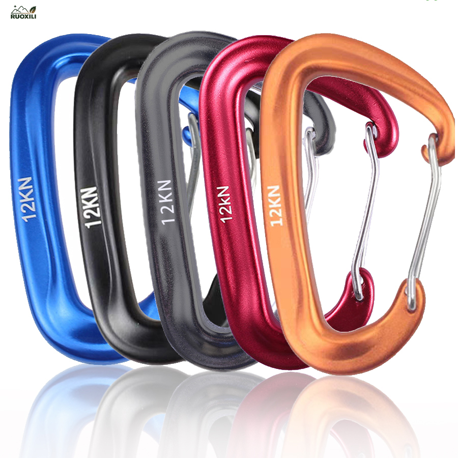 Carabiners Aluminum 12Kn Heavy Duty - Hebilla de senderismo en forma de