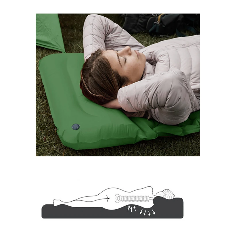 Colchoneta inflable para acamp - Inflatable Camping Sleeping Pad Pillow reseña y precio