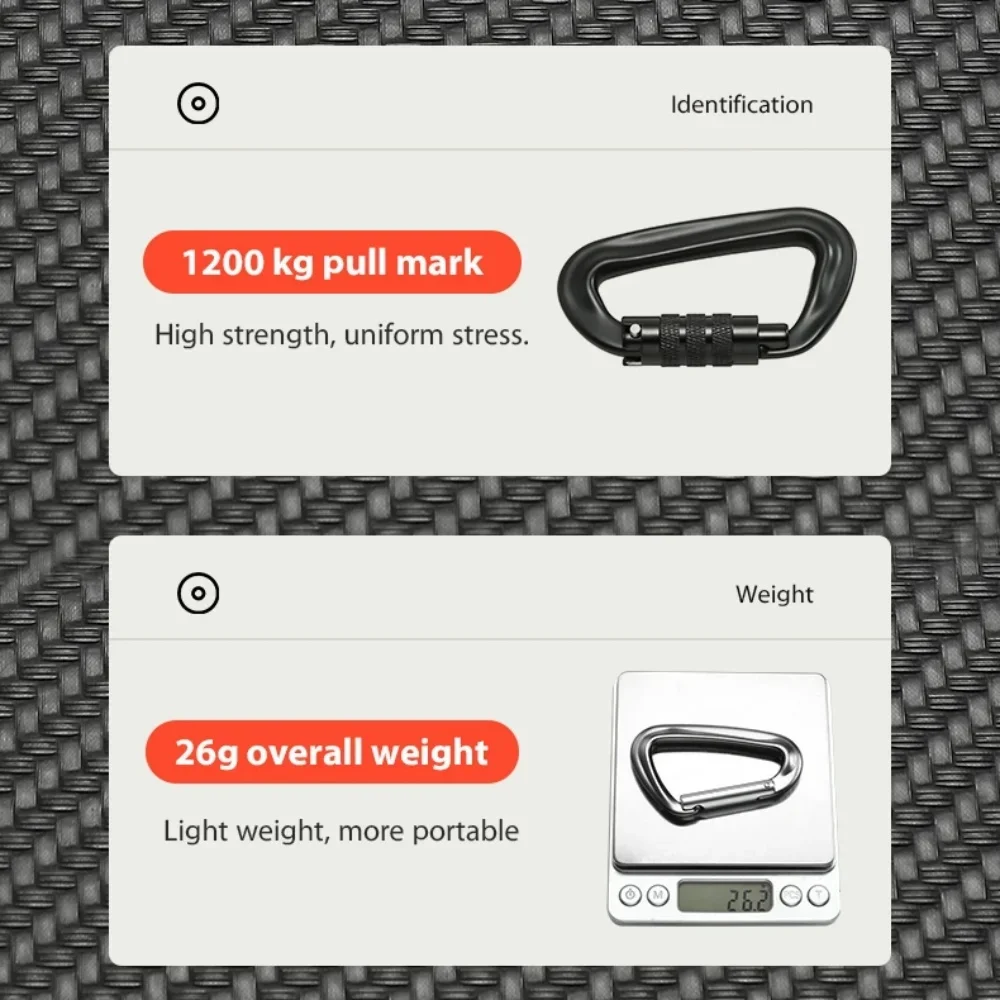 Mosquetón de aleación de alumi - Carabiners Aluminum 12Kn Heavy Duty reseña y precio