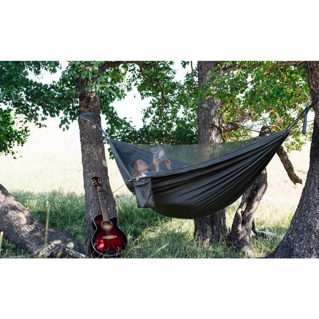 Hamaca Doble con Mosquitera, F - Double Hammock Portable Parachute Nylon reseña y precio
