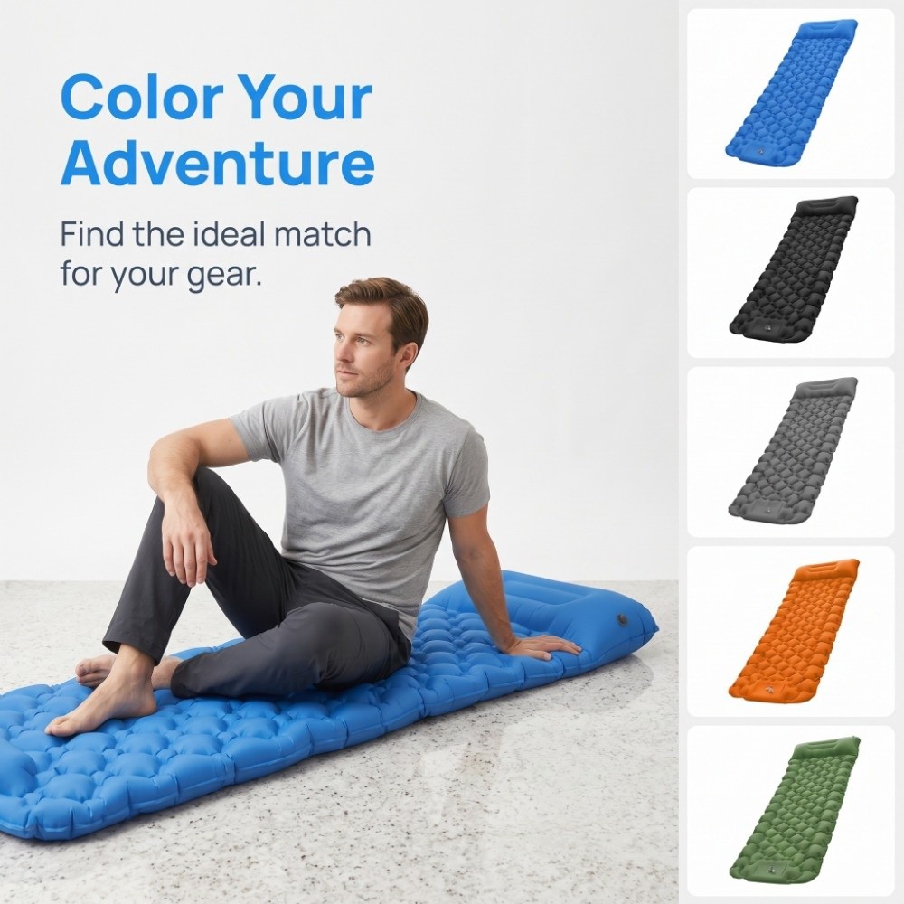 Colchoneta Inflable para Campi - Inflatable Camping Sleeping Pad Pillow reseña y precio