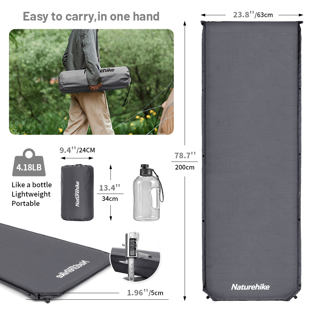 Colchón autoinflable Naturehik - Camping Air Mattress Built In Pump reseña y precio
