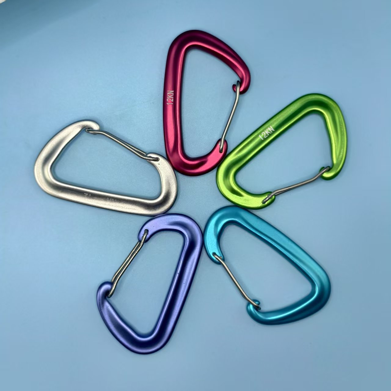 6 mosquetones de aluminio con  - Carabiners Aluminum 12Kn Heavy Duty reseña y precio