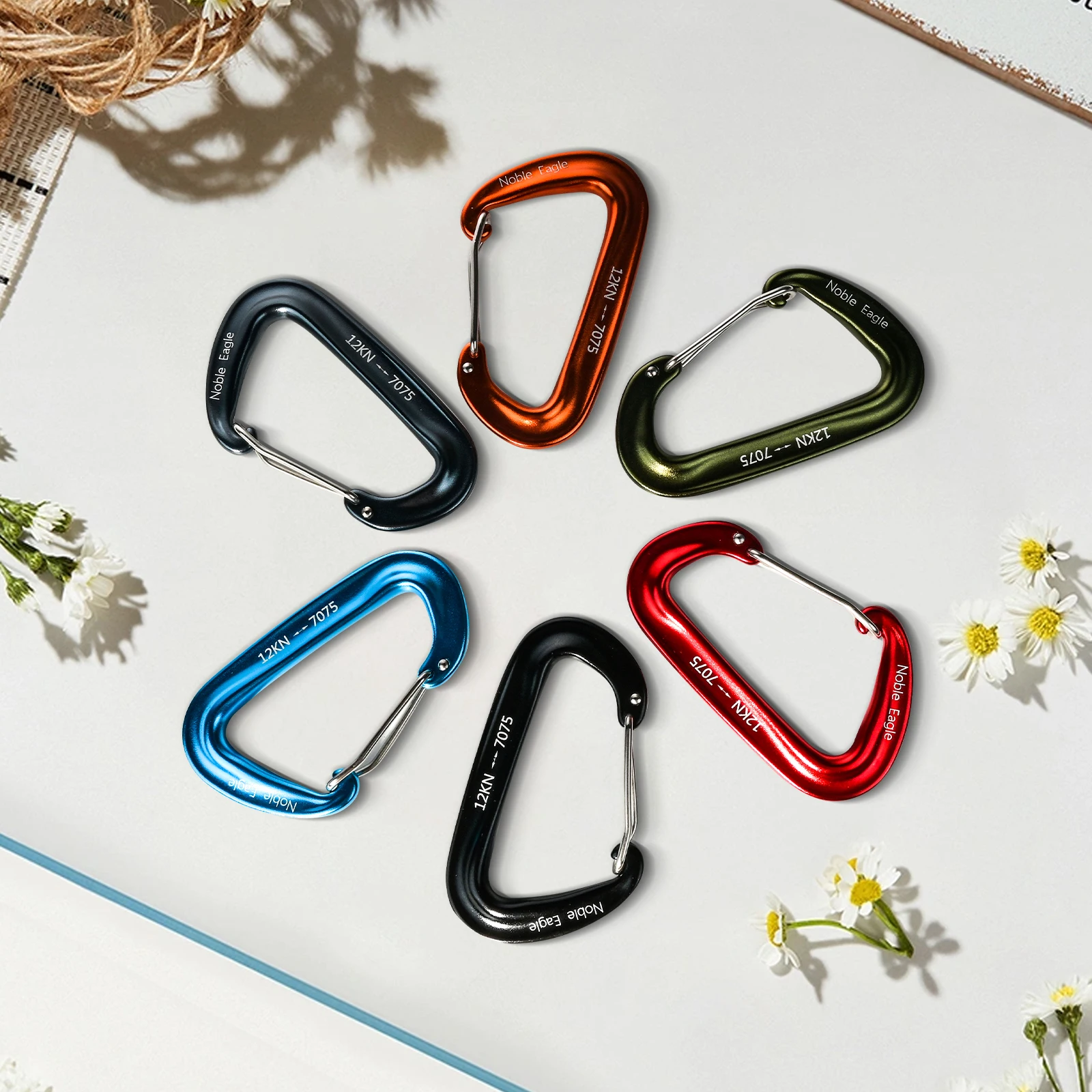 Mosquetones de anillo D de alu - Carabiners Aluminum 12Kn Heavy Duty reseña y precio