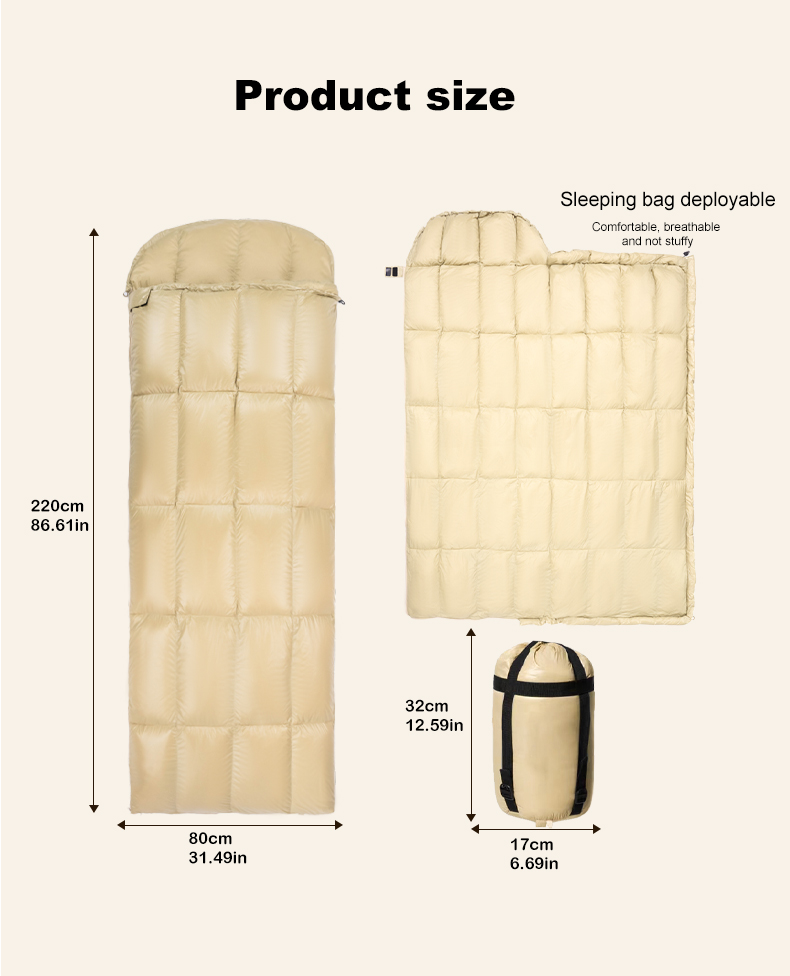 Saco de Dormir Ultraligero de  - Sleeping Bag 4 Season Down Winter reseña y precio