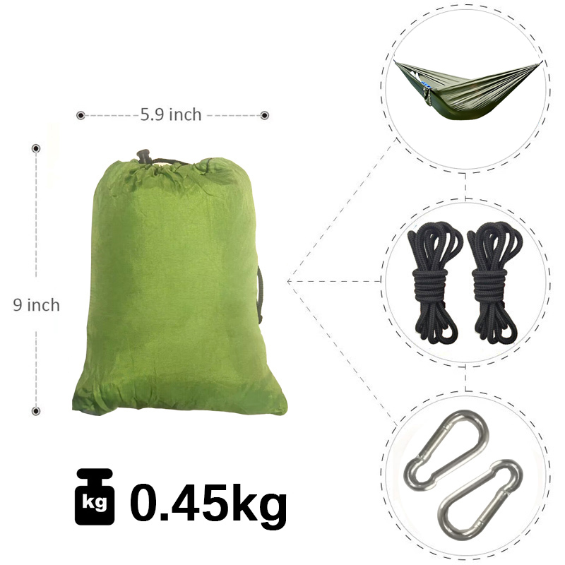 Hamaca de paracaídas portátil  - Double Hammock Portable Parachute Nylon reseña y precio