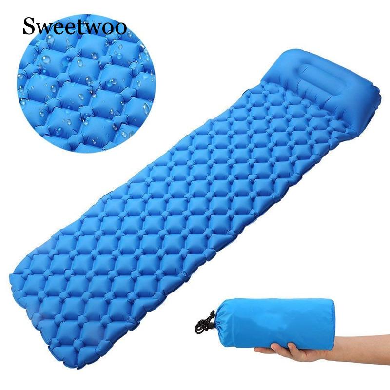 Almohadilla de dormir ultralig - Inflatable Camping Sleeping Pad Pillow reseña y precio