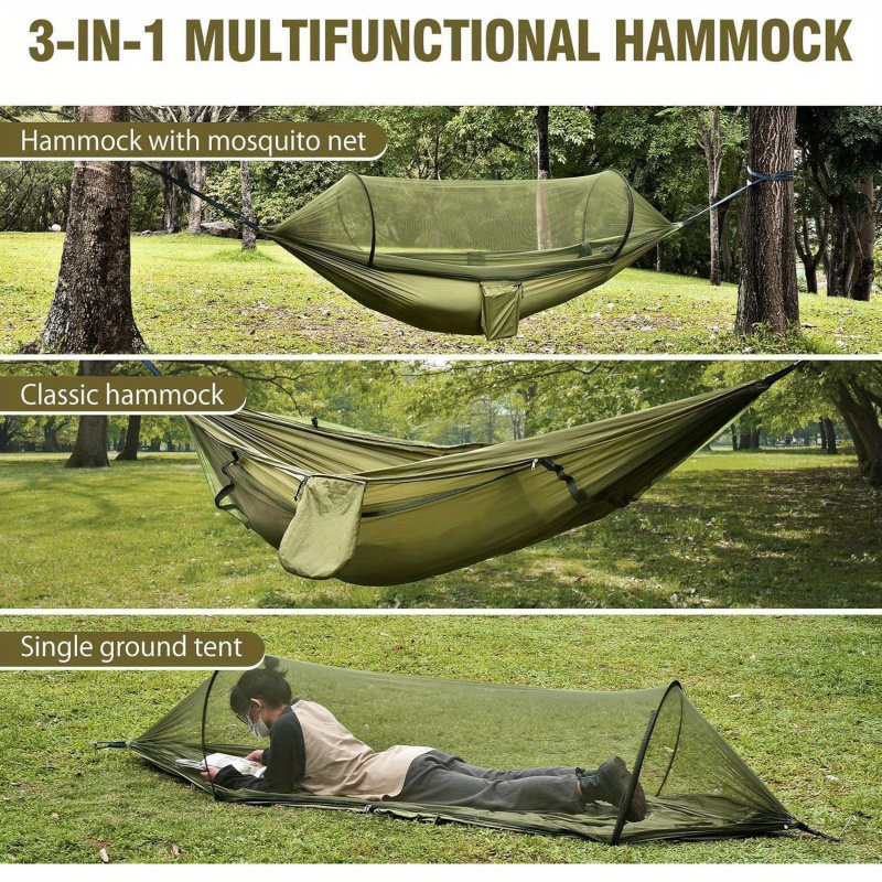 Hamaca para acampar 2 en 1 con - Camping Hammock With Mosquito Net Rainfly reseña y precio