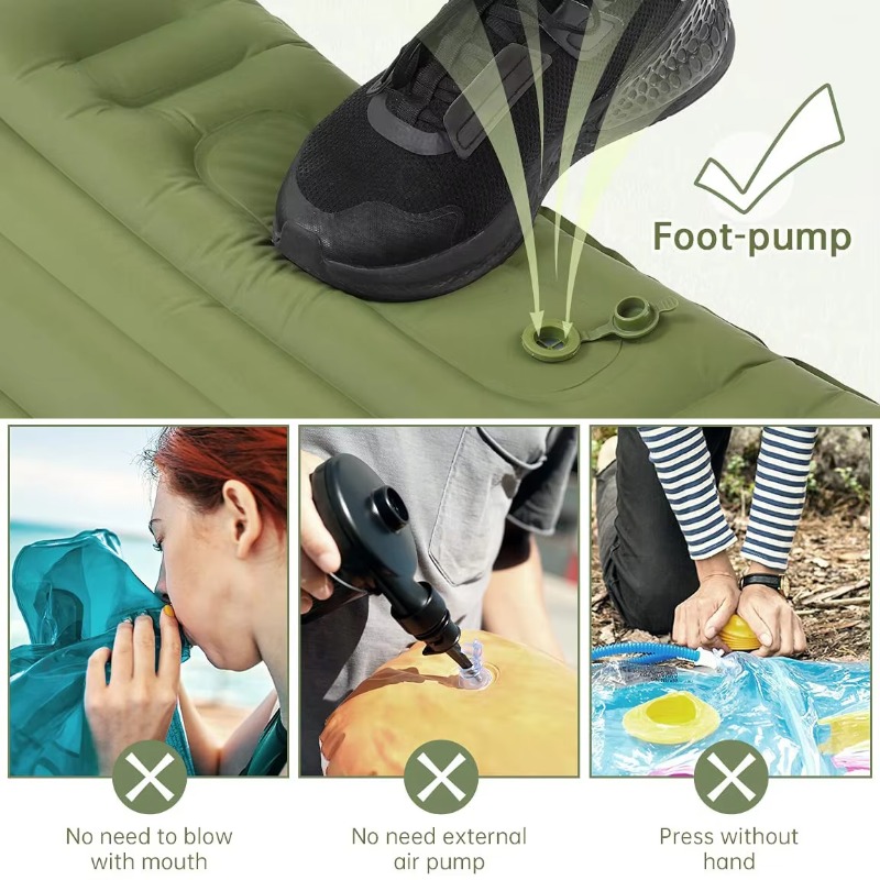 Colchoneta inflable Airo con a - Inflatable Camping Sleeping Pad Pillow reseña y precio