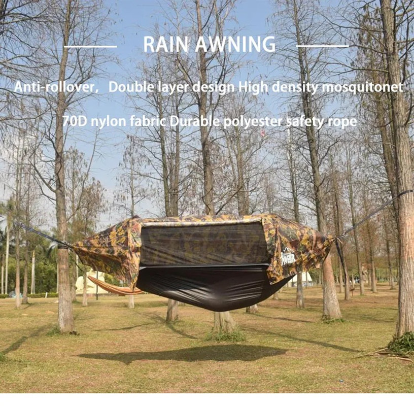 Hamaca con Mosquitero 3 en 1 c - Camping Hammock With Mosquito Net Rainfly reseña y precio