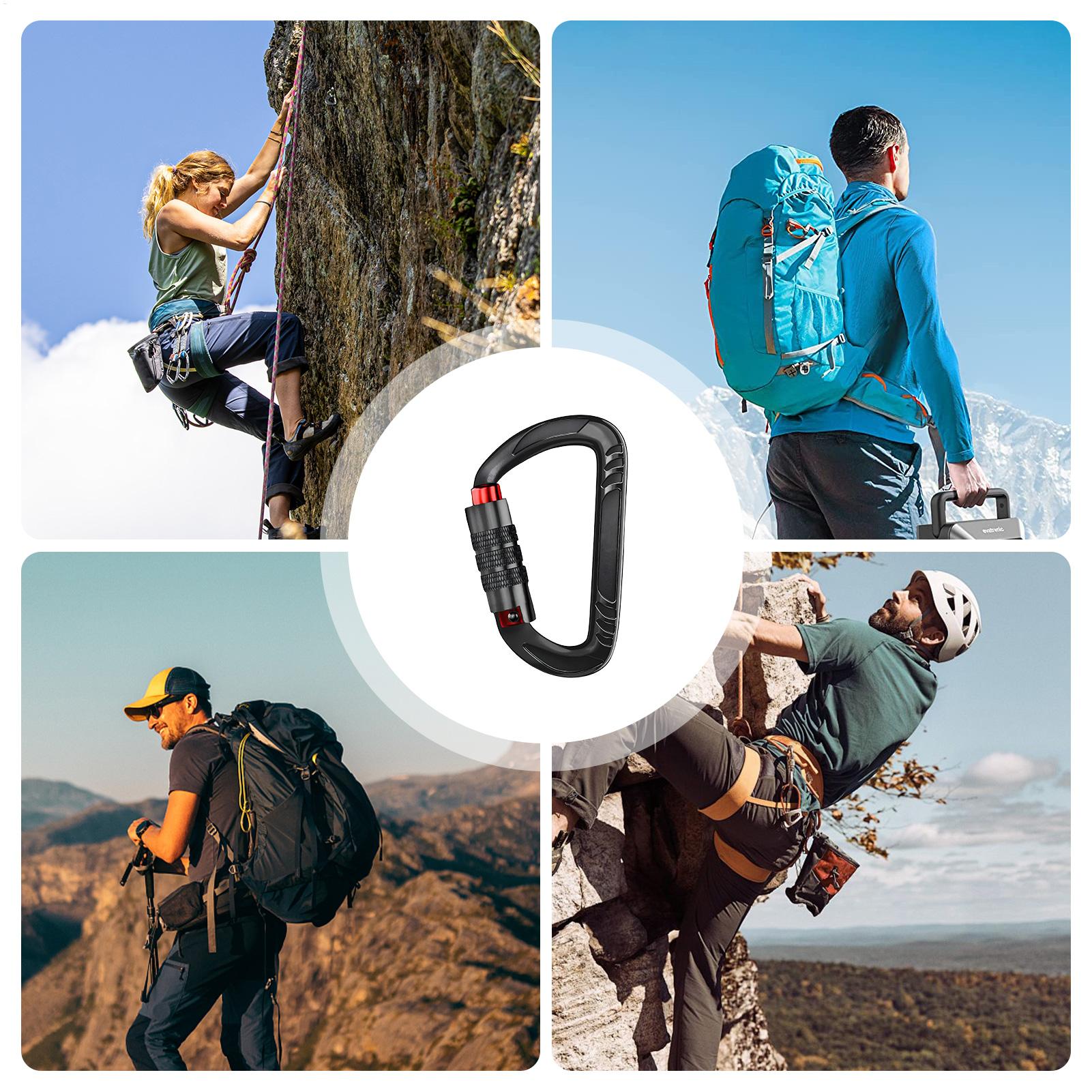 Clip de mosquetón de aleación  - Carabiners Aluminum 12Kn Heavy Duty reseña y precio