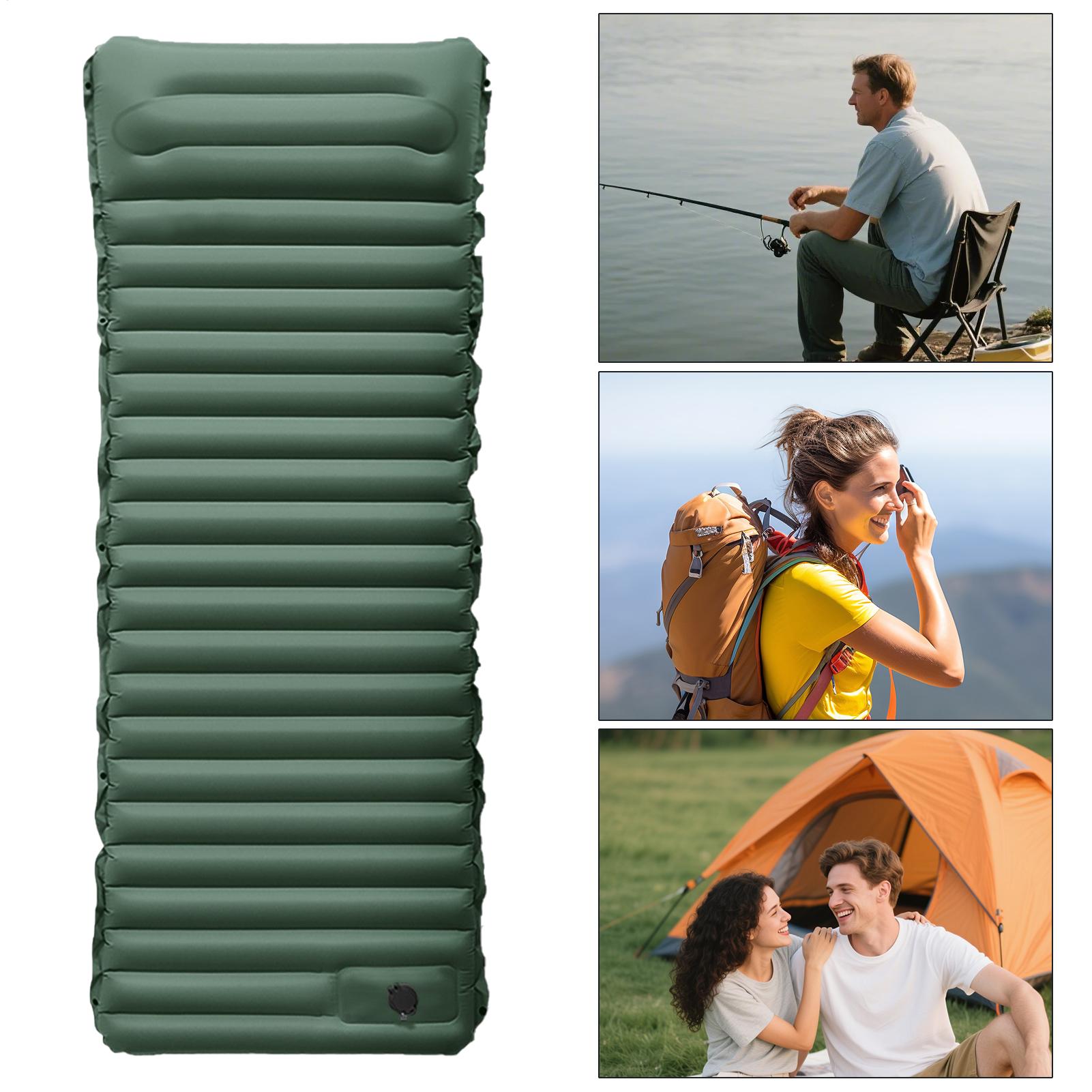 Colchoneta inflable ligera par - Inflatable Camping Sleeping Pad Pillow reseña y precio