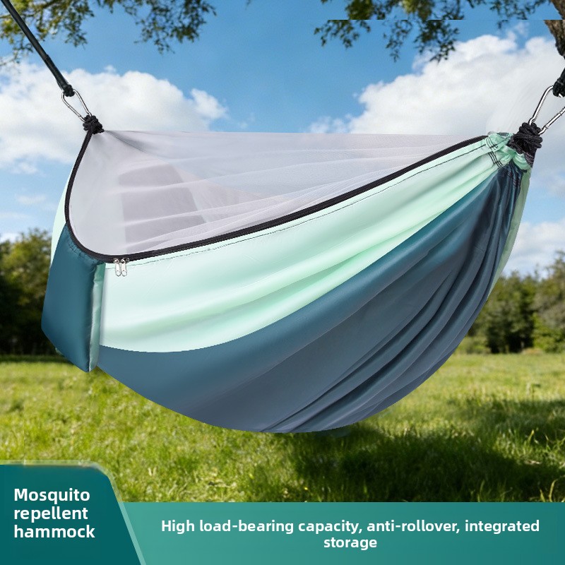 Hamaca portátil de doble color - Double Hammock Portable Parachute Nylon reseña y precio