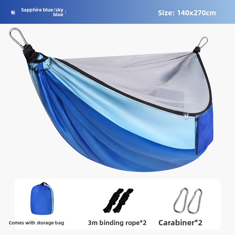 Hamaca portátil de doble color - Double Hammock Portable Parachute Nylon reseña y precio
