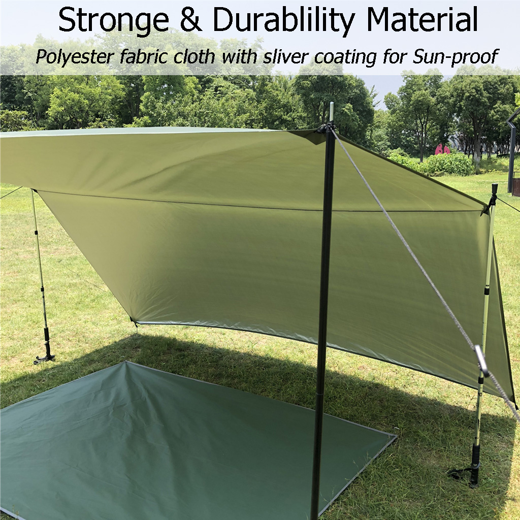 Lona de camping de 3x3 m, told - Hammock Rain Fly Tarp Waterproof 3X3M reseña y precio
