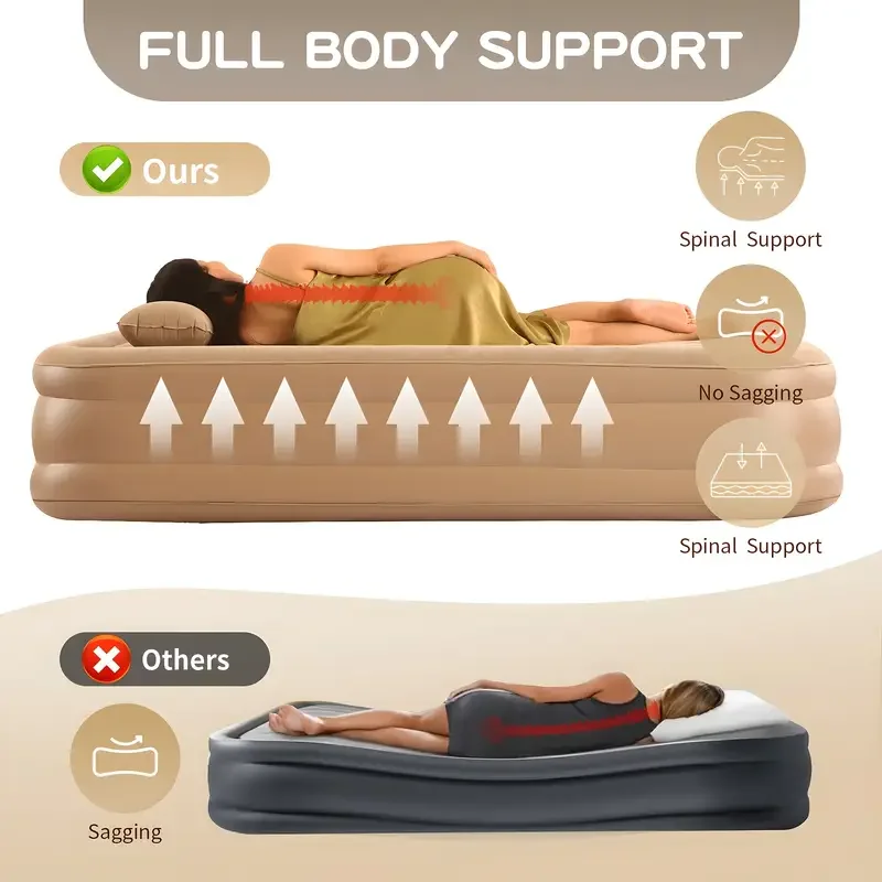 Colchón Inflable de PVC para I - Camping Air Mattress Built In Pump reseña y precio