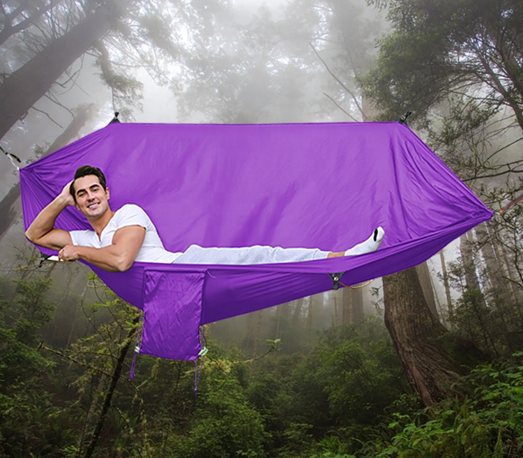 Hamacas de camping portátiles  - Double Hammock Portable Parachute Nylon reseña y precio