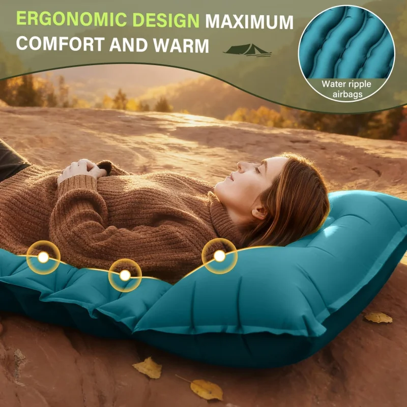 Colchonetas Inflables para Dor - Inflatable Camping Sleeping Pad Pillow reseña y precio