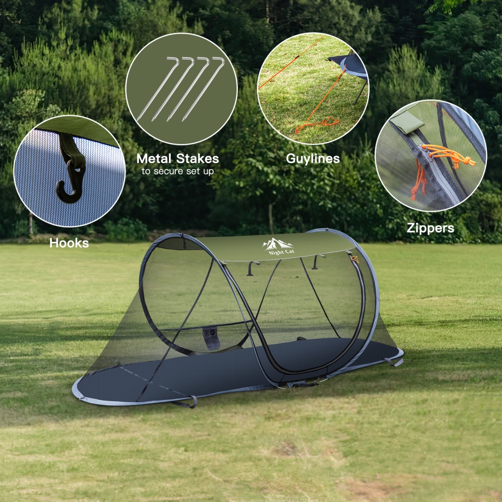 Tienda de campaña pop-up Night - Camping Hammock With Mosquito Net Rainfly reseña y precio